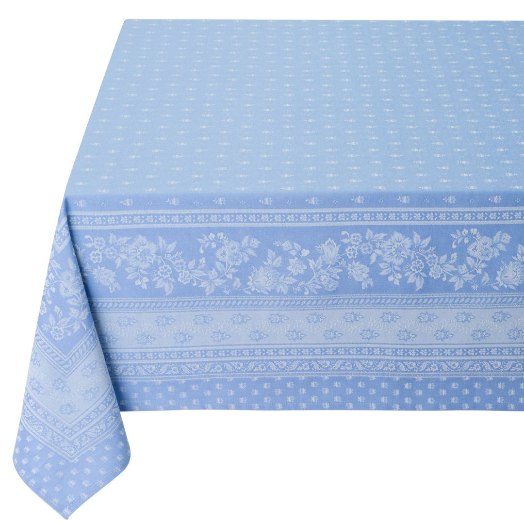 Hochwertige Tischdecke Luberon blau mit Fleckschutz