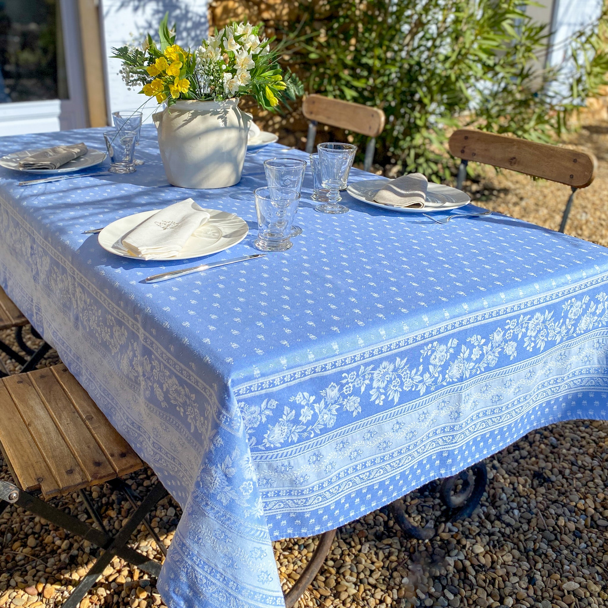 High-quality tablecloth Luberon beige with stain protection